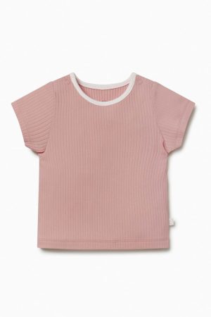 Ribbed Short Sleeve T-Shirt